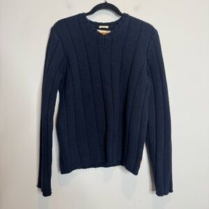 Vintage Y2K Abercrombie Mens Sweater Muscle Wool Blend V Neck Jumper M Academia